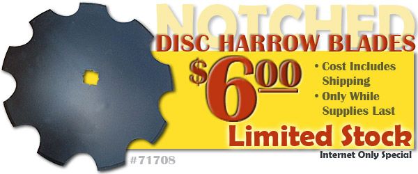 Great Deal On Notched Disc Harrow Blade