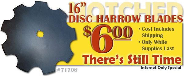 Great Deal On Notched Disc Harrow Blade