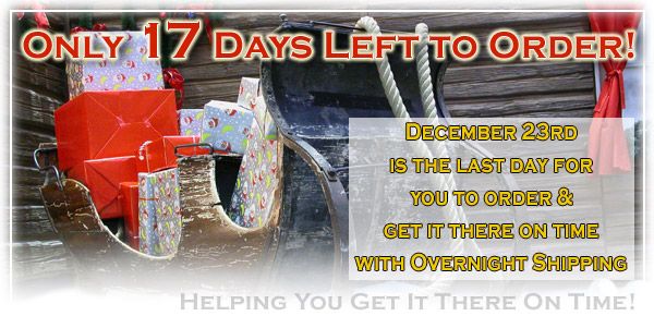 Only 17 Days Left To Get It There On Time