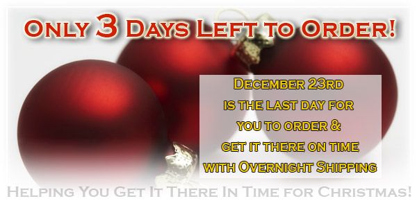 Only 10 Days Left To Get It There On Time