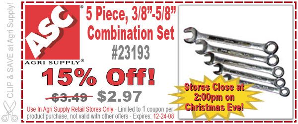Agri Supply Retail Store Only  Coupon