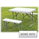 Folding Table with Benches