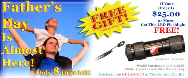 FREE Flashlight with Purchase of 25 Dollars Or More