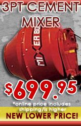3PT Cement Mixer New Low Price