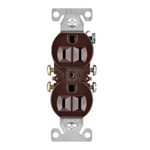 DUPLEX RECEPTACLE 15 AMP-BROWN