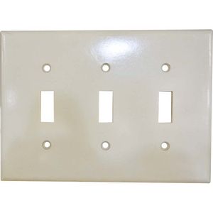 WALLPLATE 3-TOGGLE SWITCH-IVORY