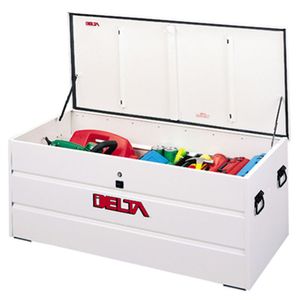 Steel Single Lid Chest White 49