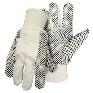 COTTON CANVAS GLOVES WITH PLASTIC DOTS