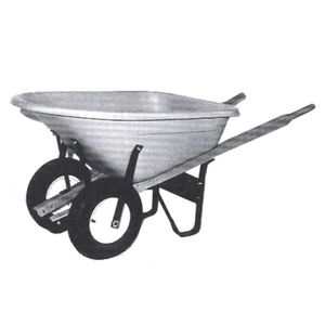 8 Cu Ft Double Wheel Wheelbarrow