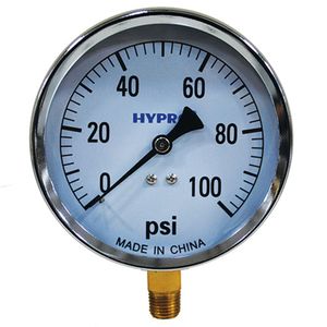 4'' DRY W/1/4'' BOTTOM STEM PRESSURE GAU