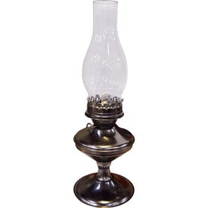 16'' PEWTER OIL LAMP 3/4