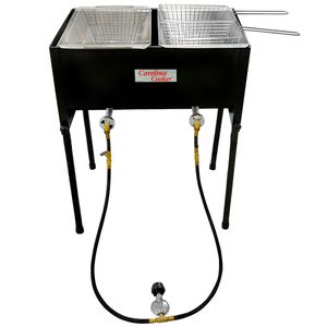THE CAROLINA COOKER W/ 2 ALUMINUM VATS