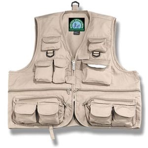 LARGE KHAKI 26 POCKET FISHING VEST
