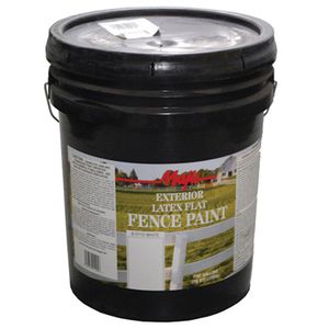 WHITE LATEX BARN & FENCE PAINT 5 GALLON