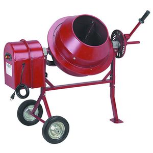 Red 3.5 Cubic Foot Concrete Mixer