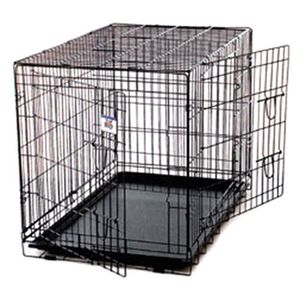 LARGE BLACK PET LODGE WIRE CRATE