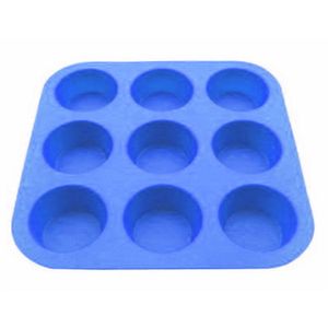 SILICONE BLUE 9 CUP MUFFIN BAKEWARE