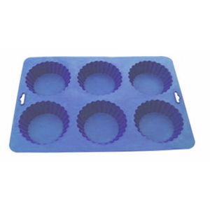 SILICONE BLUE 6 CUP MUFFIN BAKEWARE