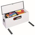 Steel Single Lid Hopper Chest Baseplate White