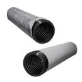 6 In. Perforated Drain Pipe, Black Sock, 100 Ft Long