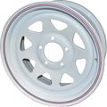 14" WHITE TRAILER WHEEL 5 LUG