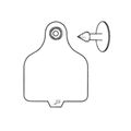 Duflex Ear Tags Large Blank Set Yellow