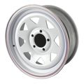 Trailer Wheel, 8 Spoke, 15 x 6, 5 on 4.5 In. Bolt Pattern