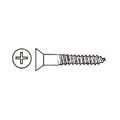 #8 X 2-1/2" WOOD SCREW PHILLIPS HEAD 