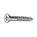 BRASS WOOD SCREW, #10 X 1"