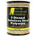 Polywire Strand Maximum Voltage White With Yellow Stripe