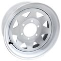 6 On 5.5  White 8 Spoke Wheel 15 X 6