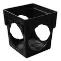 9" Square Basin with 4 Outlets