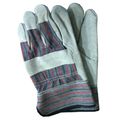 Leather Palm Gloves Safety Cuffs Pk