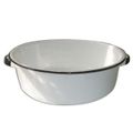 White Enamel Dish Pan Qt