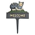 Welcome Garden Stake Cat