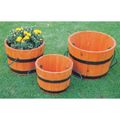 Wood Planter Barrels Set Of Three