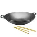 14" Cast Iron Wok Set