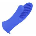 Silicone Blue Contoured Oven Mitt