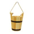 Wood Bucket with Rope