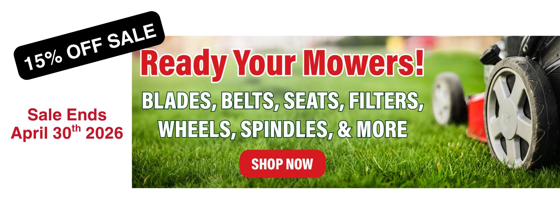 It's the Lawn Mowing Supply Sale!