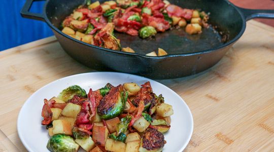 Blog image for Sauteed Brussel Sprouts with Bacon and Apple