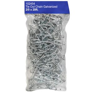 Tie Out Chain, 2/0 x 20' Feet Galvanizedimage