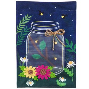 Fireflies with Mason Jar Garden Flagimage