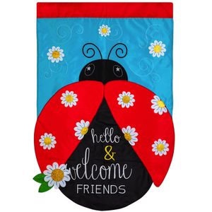 Hello & Welcome Ladybug Flagimage