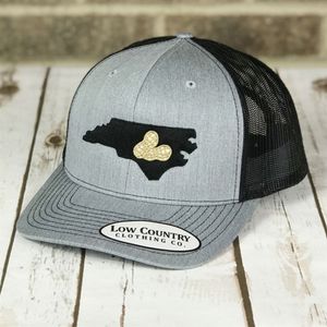 Low Country N.C. Peanut, Gray/Black Snapback Hatimage