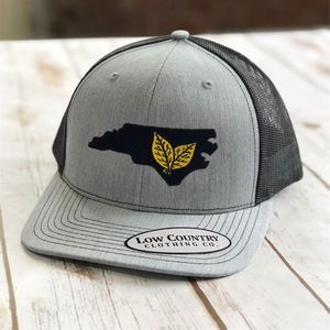Low Country N.C. Tobacco, Gray/Black Snapback Hatimage