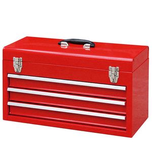 3 Drawer Red Tool Box with Handleimage