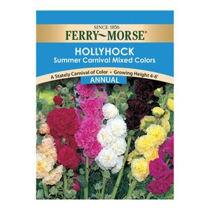 Ferry~Morse&reg; Hollyhock Summer Mixed Colors Annual Seedsimage
