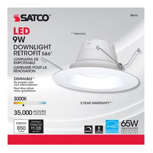 Satco 9.8w Led 5-6 Retrofit Kit F/65wimage