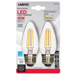 Clear White LED Candle Bulb 4.5Wimage